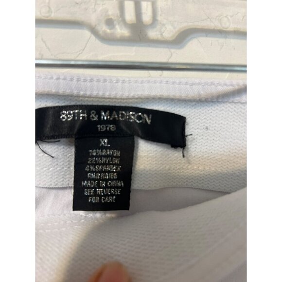 89th & Madison Sz XL White Pull On Pants - Picture 4 of 8